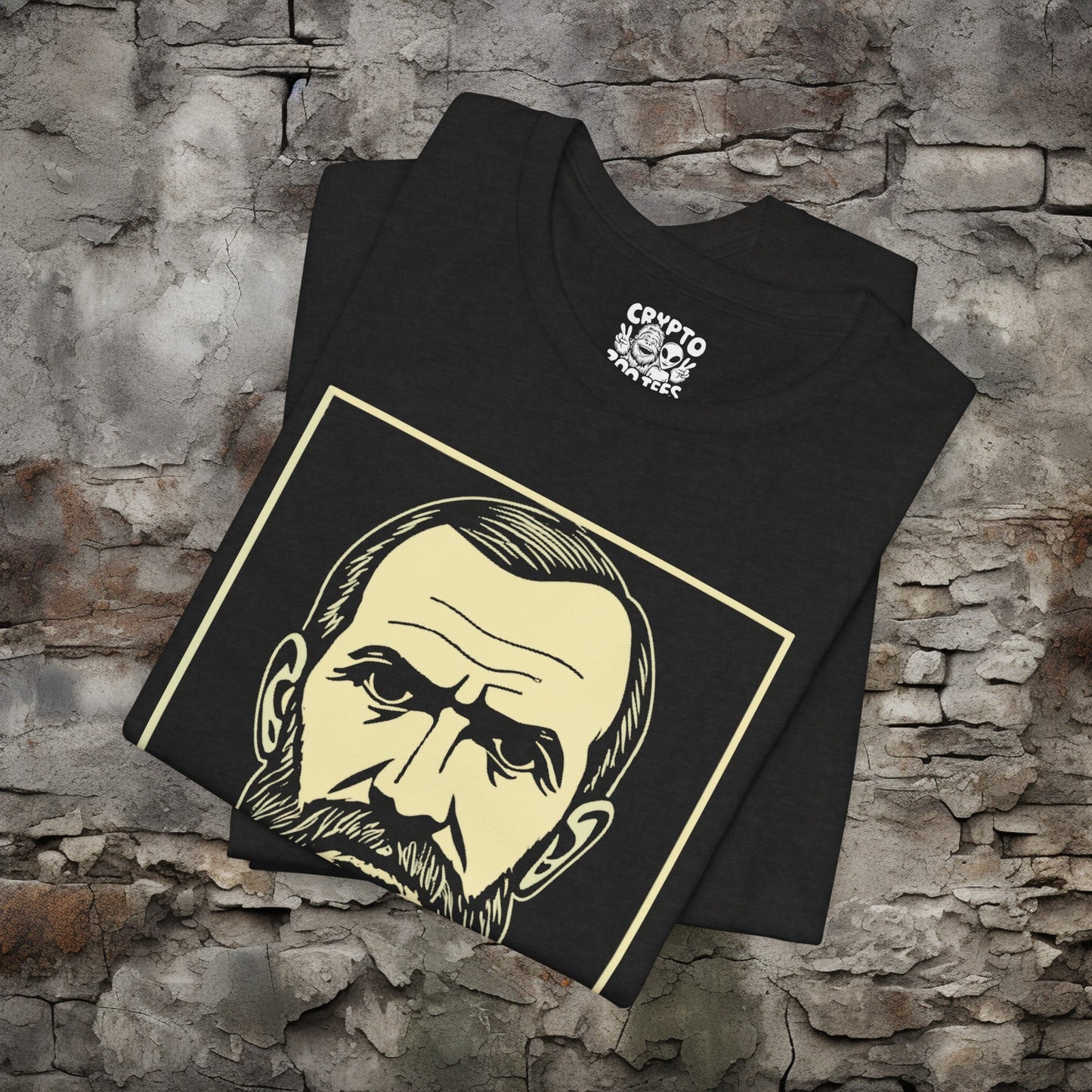 T-Shirt - Fyodor Dostoevsky Etching T-shirt | Bella + Canvas Unisex T-shirt from Crypto Zoo Tees