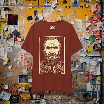 T-Shirt - Fyodor Dostoevsky Etching T-shirt | Bella + Canvas Unisex T-shirt from Crypto Zoo Tees