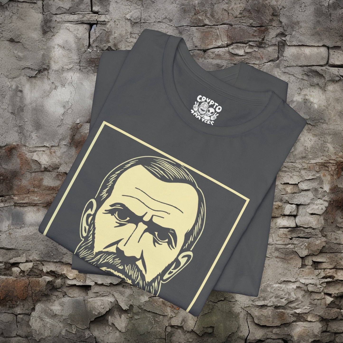 T-Shirt - Fyodor Dostoevsky Etching T-shirt | Bella + Canvas Unisex T-shirt from Crypto Zoo Tees