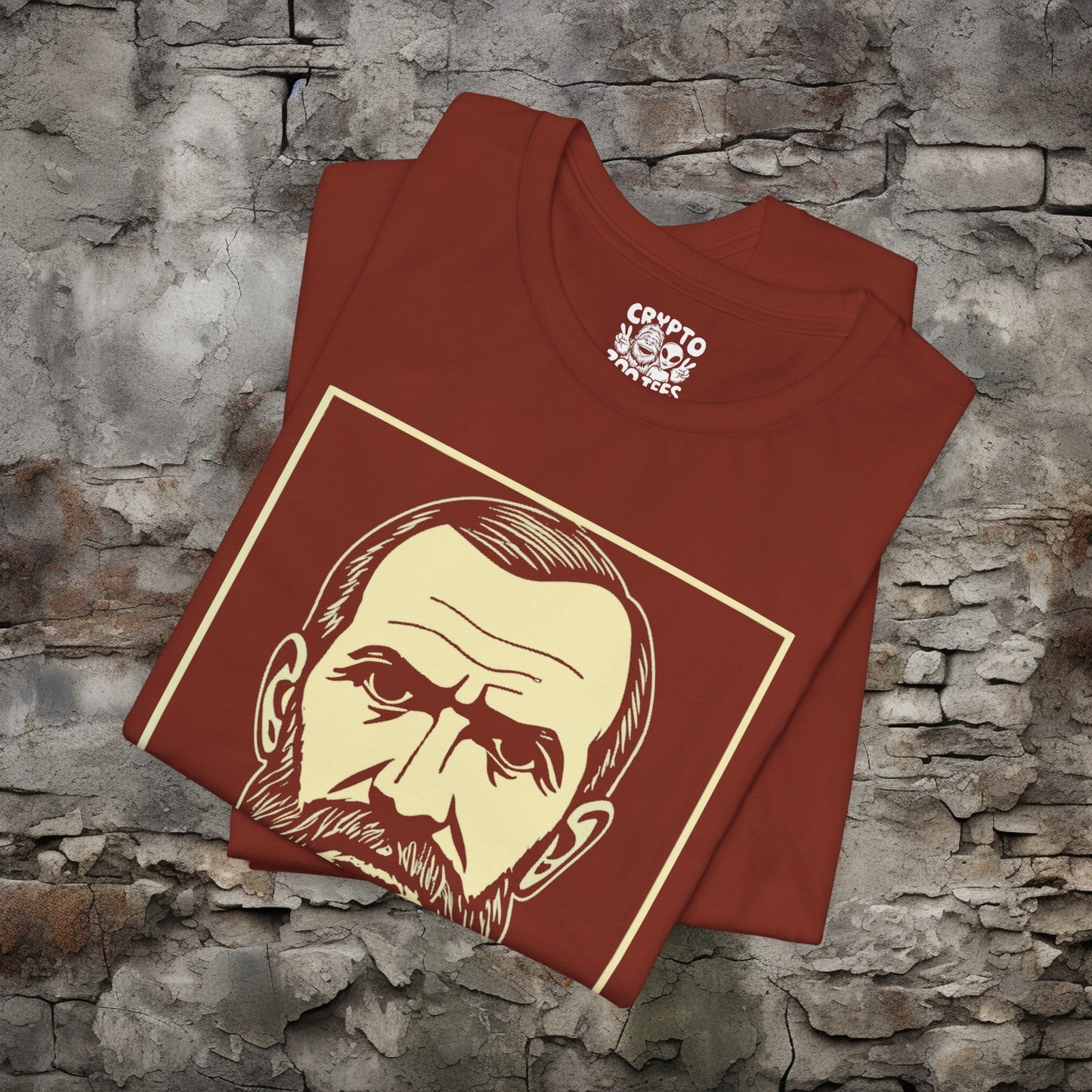 T-Shirt - Fyodor Dostoevsky Etching T-shirt | Bella + Canvas Unisex T-shirt from Crypto Zoo Tees