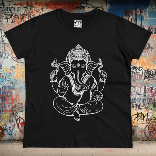 T-Shirt - ganesha ladies tee from Crypto Zoo Tees