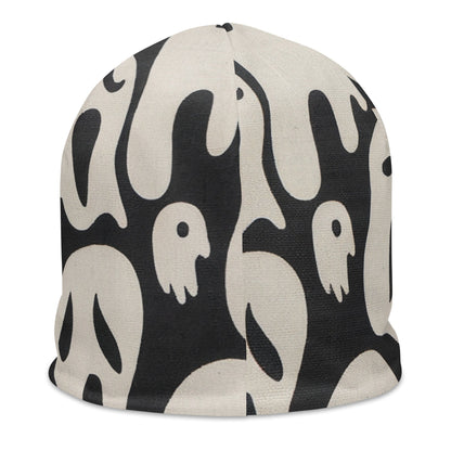  - Ghost All - Over Print Beanie | Double - Layered, Soft & Stylish, Perfect for Chilly Days from Crypto Zoo Tees