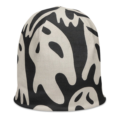  - Ghost All - Over Print Beanie | Double - Layered, Soft & Stylish, Perfect for Chilly Days from Crypto Zoo Tees