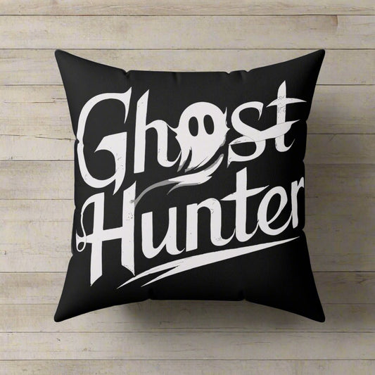 Home Decor - Ghost Hunter - Paranormal Investigator - Square Throw Pillow - Mysterious Design, 2-Sided, Adventure Decor, Eerie Style from Crypto Zoo Tees