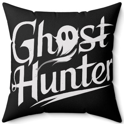 Home Decor - Ghost Hunter - Paranormal Investigator - Square Throw Pillow - Mysterious Design, 2-Sided, Adventure Decor, Eerie Style from Crypto Zoo Tees