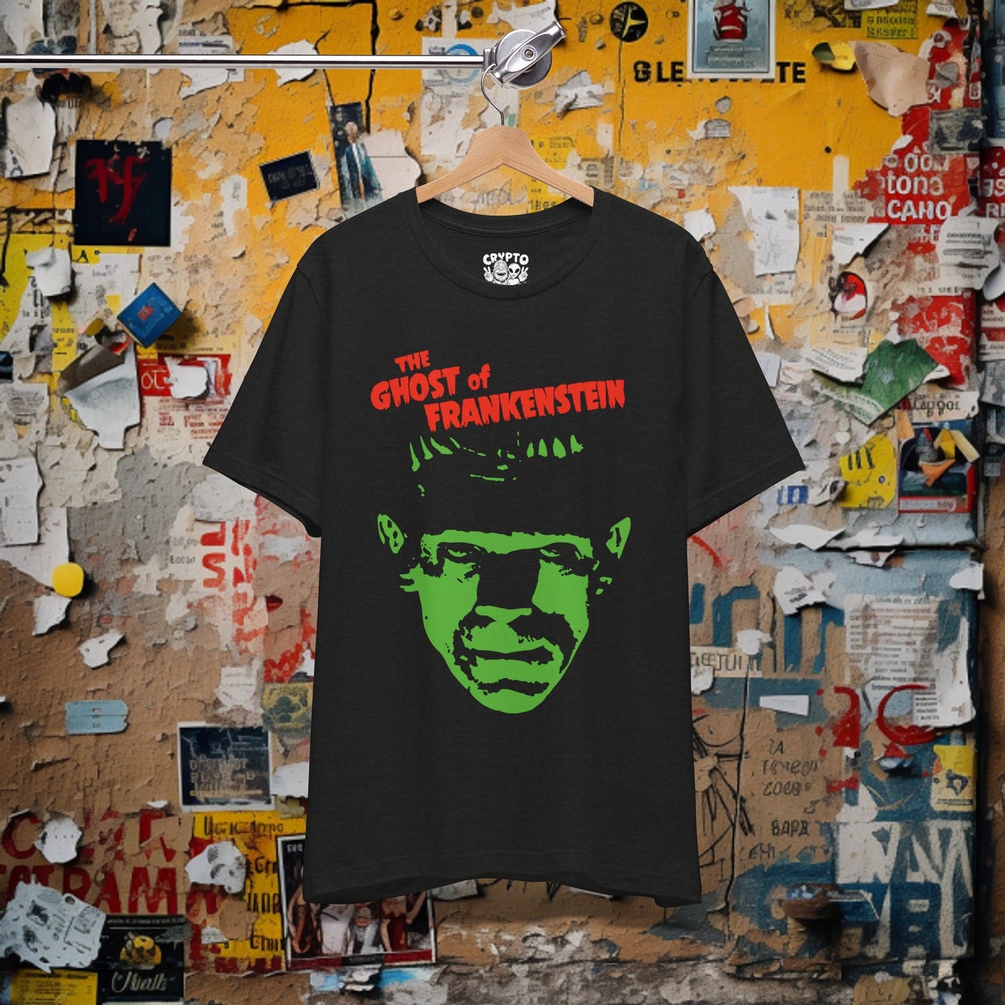 T - Shirt - Ghost of Frankenstein | Horror | Movies and TV | Bella + Canvas Unisex T - shirt from Crypto Zoo Tees