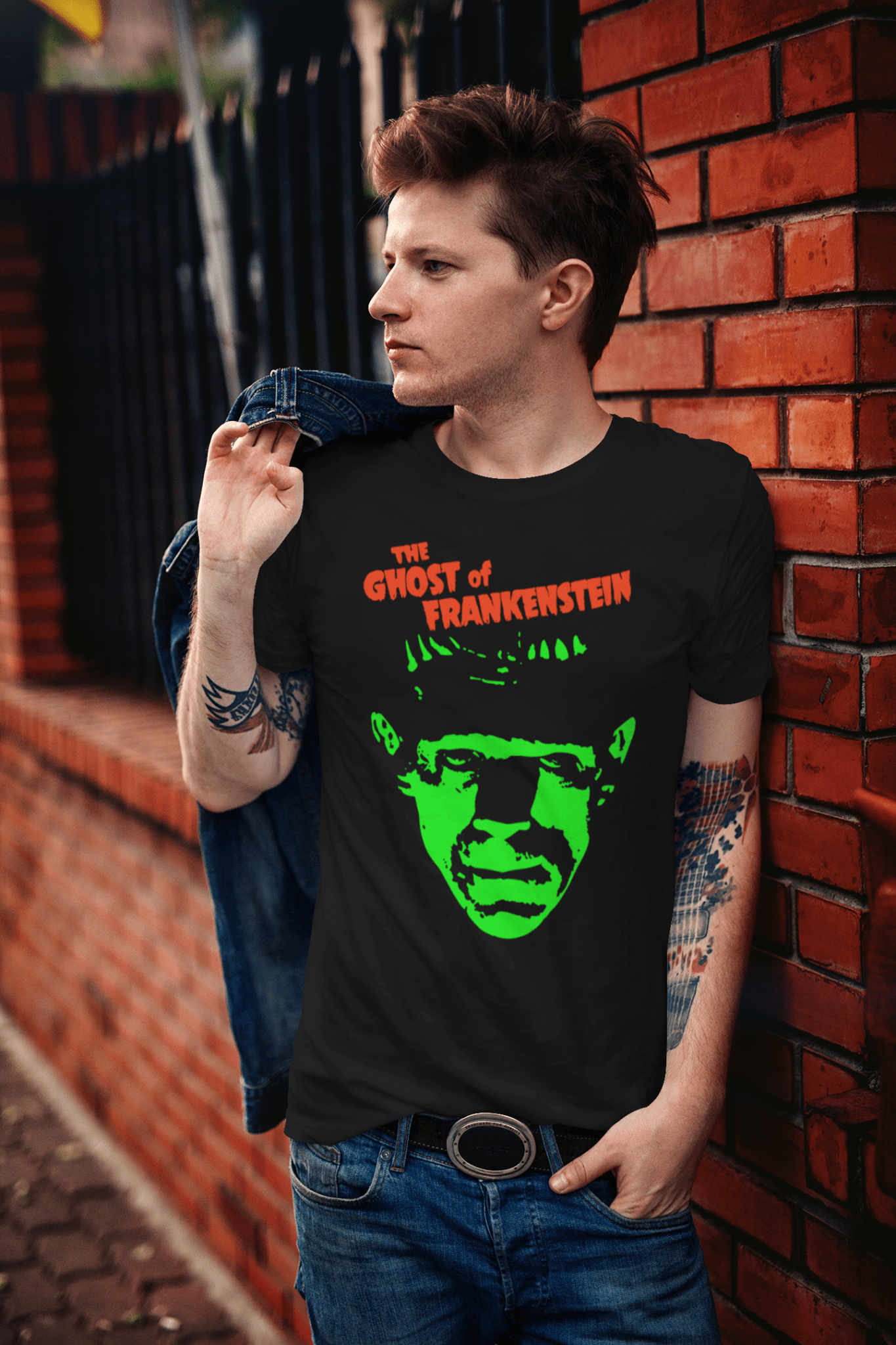 T-Shirt - Ghost of Frankenstein | Horror | Movies and TV | Bella + Canvas Unisex T-shirt from Crypto Zoo Tees