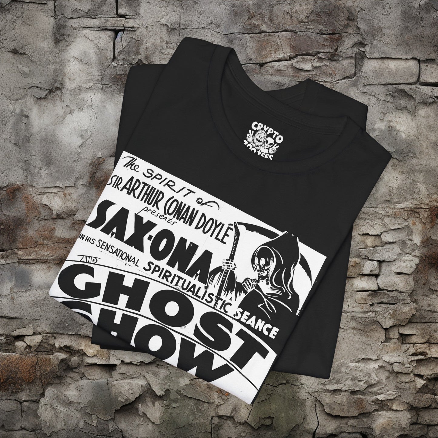 T-Shirt - Ghost Spook Show Spiritualism Poster Tee | Bella + Canvas Unisex T-shirt from Crypto Zoo Tees