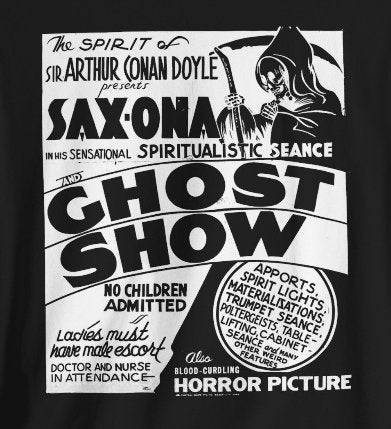 T-Shirt - Ghost Spook Show Spiritualism Poster Tee | Bella + Canvas Unisex T-shirt from Crypto Zoo Tees