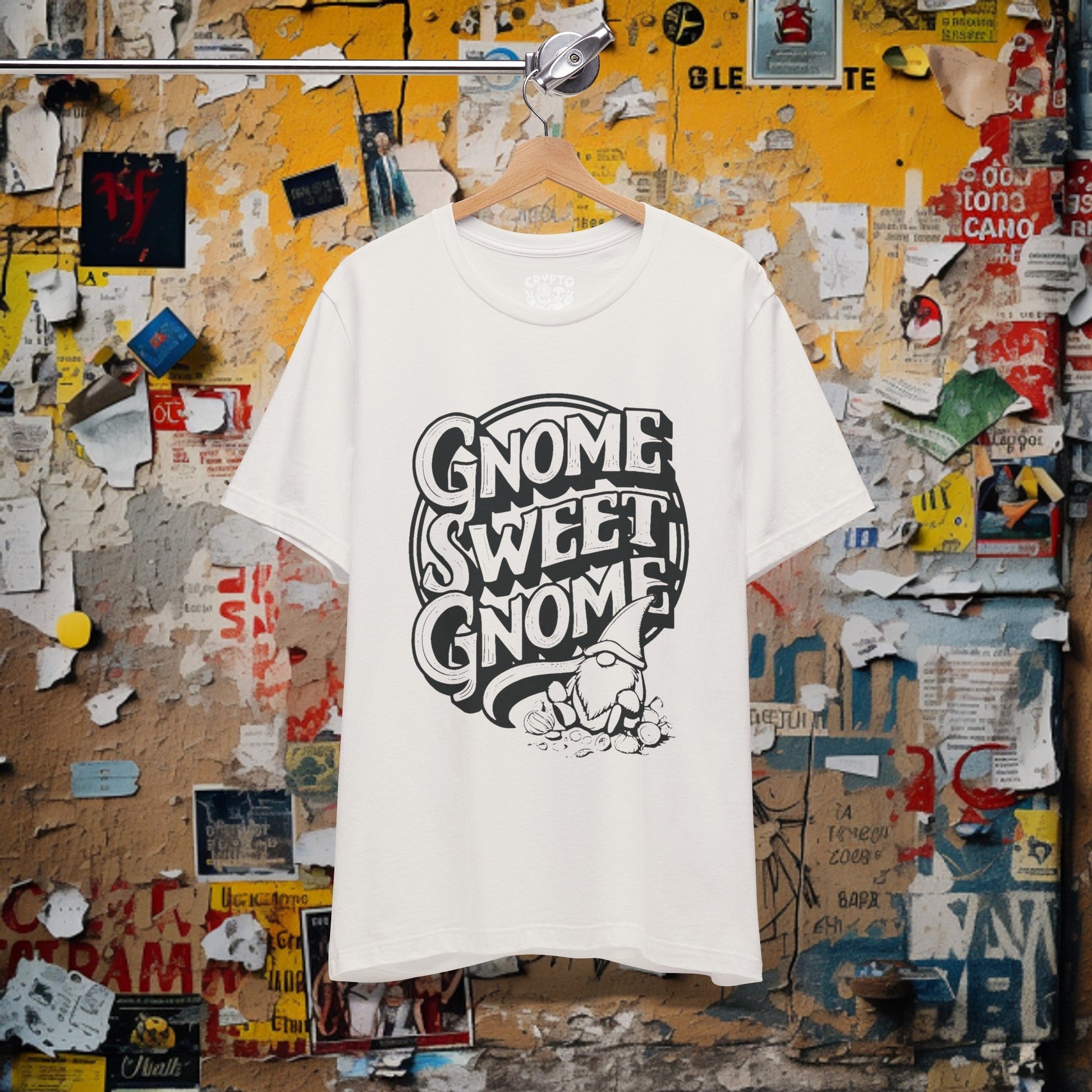 T-Shirt - Gnome Sweet Gnome Funny Tee | Bella + Canvas Unisex T-shirt from Crypto Zoo Tees