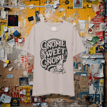 T-Shirt - Gnome Sweet Gnome Funny Tee | Bella + Canvas Unisex T-shirt from Crypto Zoo Tees