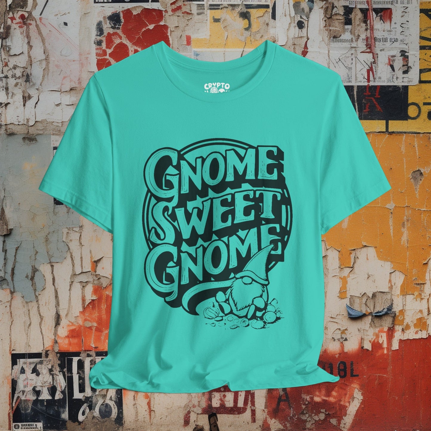 T-Shirt - Gnome Sweet Gnome Funny Tee | Bella + Canvas Unisex T-shirt from Crypto Zoo Tees