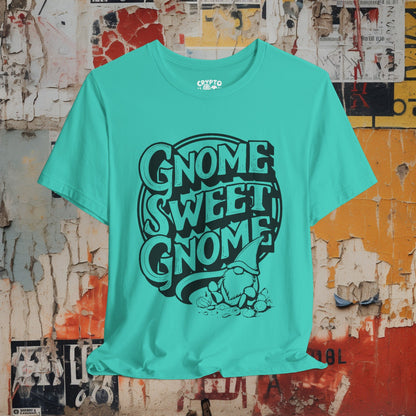 T-Shirt - Gnome Sweet Gnome Funny Tee | Bella + Canvas Unisex T-shirt from Crypto Zoo Tees