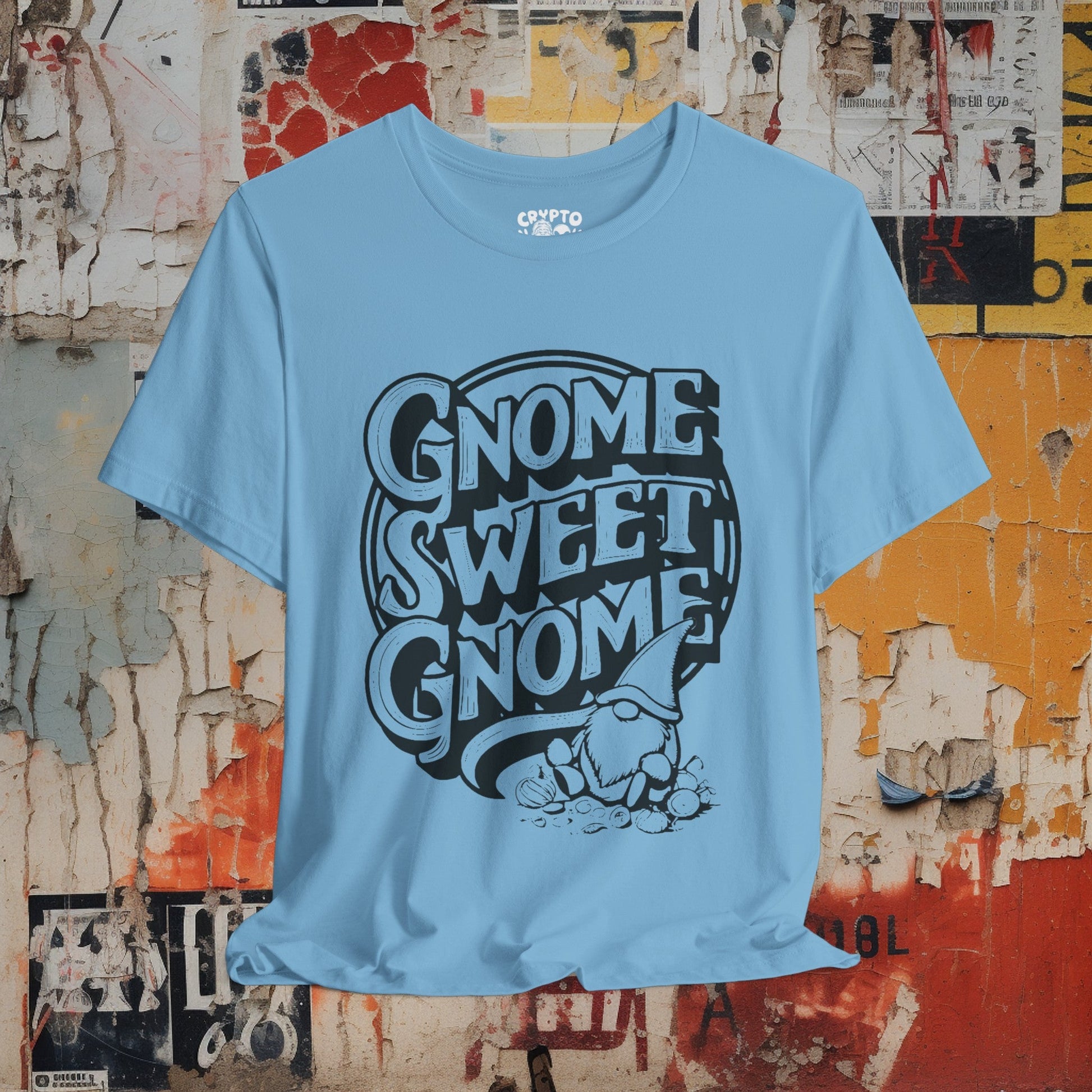 T-Shirt - Gnome Sweet Gnome Funny Tee | Bella + Canvas Unisex T-shirt from Crypto Zoo Tees