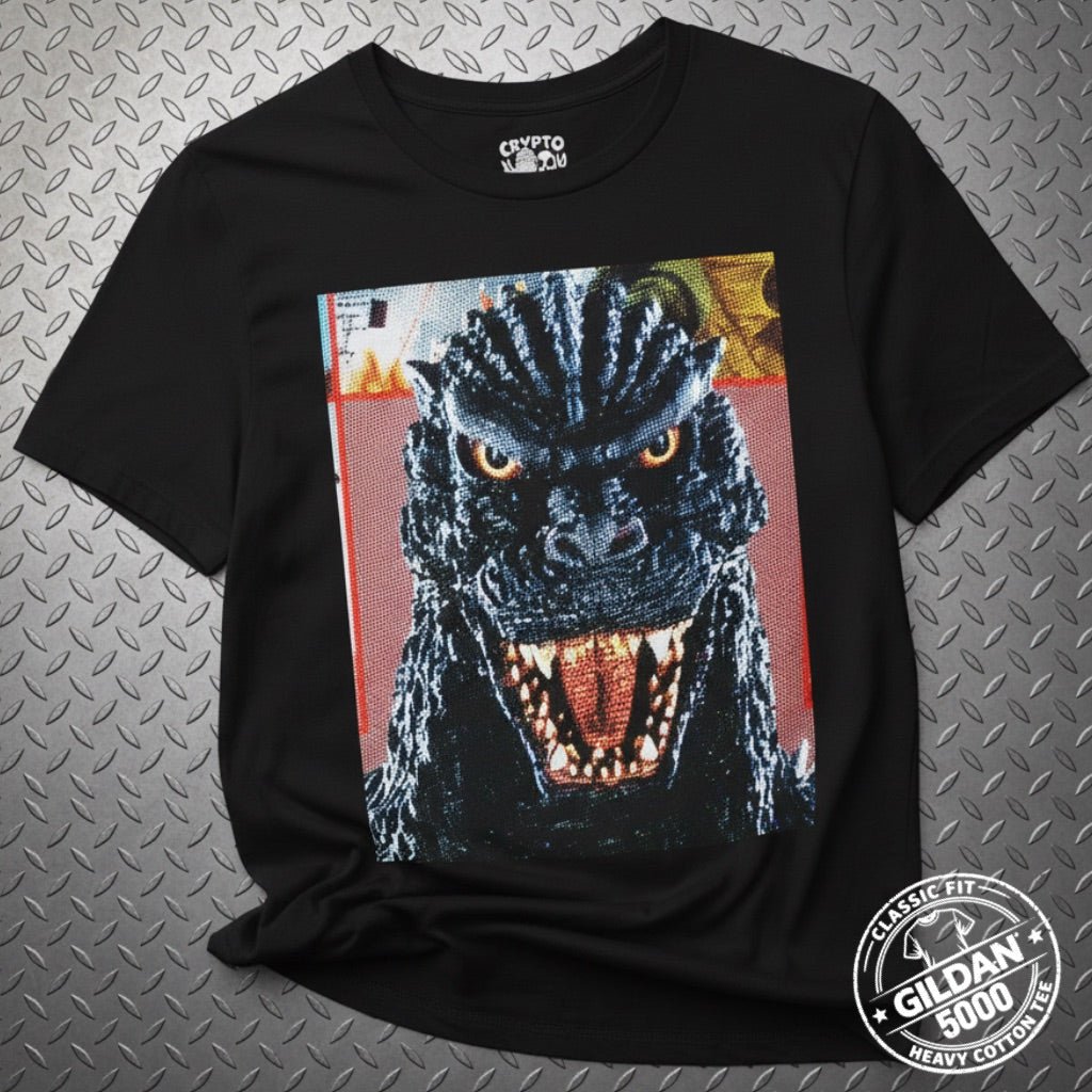 T-Shirt - Godzilla Kaiju Shirt | Unisex Heavy Cotton - Gildan 5000 | Horror, Comics | Punk, Metal from Crypto Zoo Tees