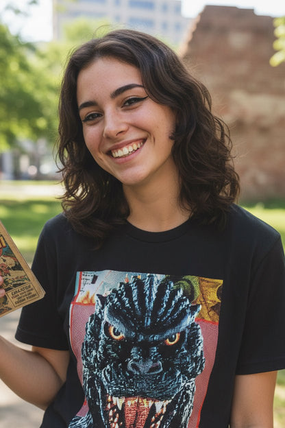 T-Shirt - Godzilla Kaiju Shirt | Unisex Heavy Cotton - Gildan 5000 | Horror, Comics | Punk, Metal from Crypto Zoo Tees