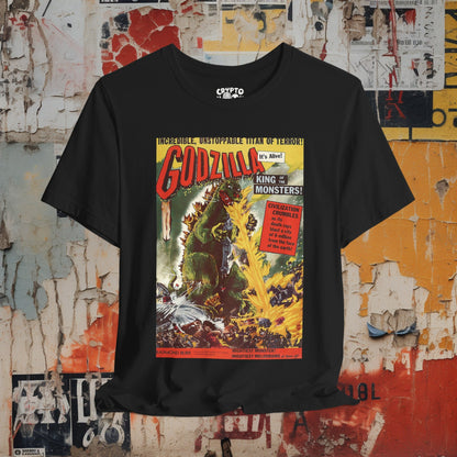 T - Shirt - Godzilla, King of the Monsters!, 1956 | Movies and TV | Horror | Bella + Canvas Unisex T - shirt from Crypto Zoo Tees