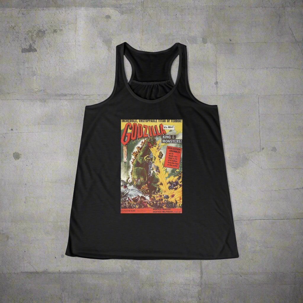 Tank Top - Godzilla, King of the Monsters!, 1956 | Movies and TV | Horror | Ladies Racerback Tank Top from Crypto Zoo Tees