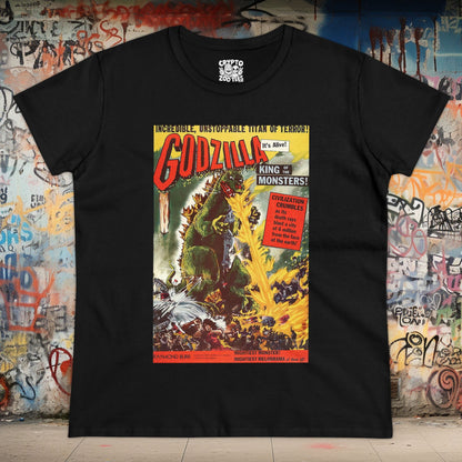 T-Shirt - Godzilla, King of the Monsters!, 1956 | Movies and TV | Horror | Women's T-Shirt | Cotton Tee from Crypto Zoo Tees