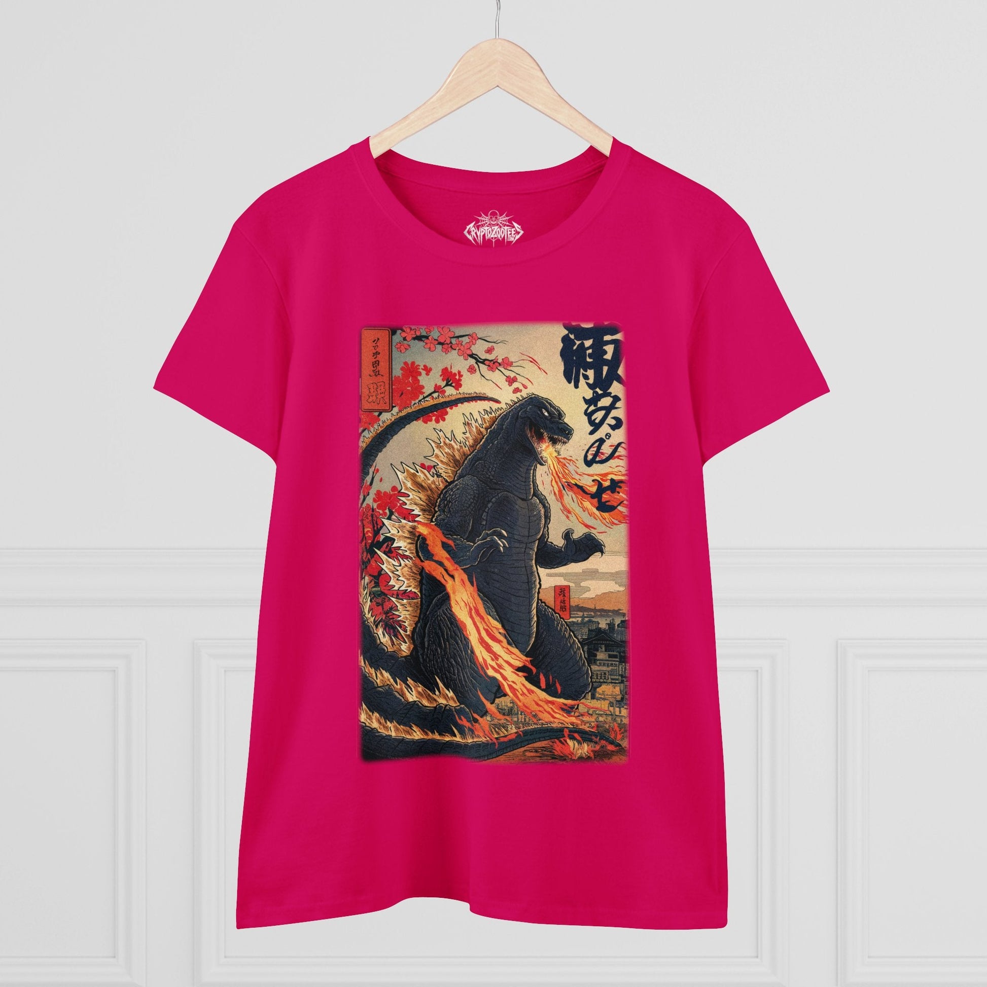 T-Shirt - Godzilla Ladies T-Shirt | Ladies Tee | Paranormal, Halloween, Spiritual | Goth, Gothic from Crypto Zoo Tees