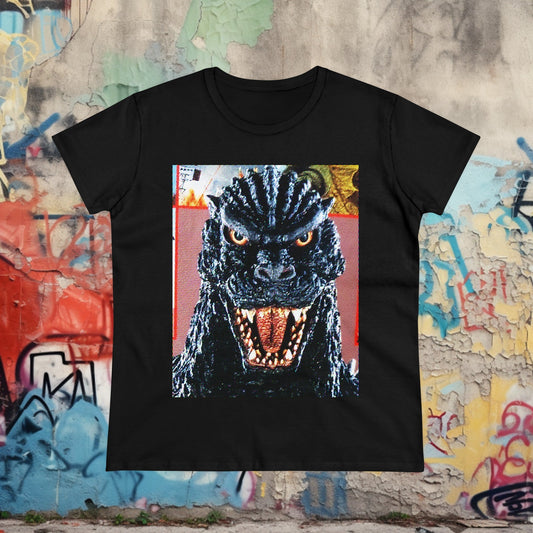 T-Shirt - Godzilla Ladies Tee | Retro Vintage | Women's T-Shirt | Cotton Tee from Crypto Zoo Tees