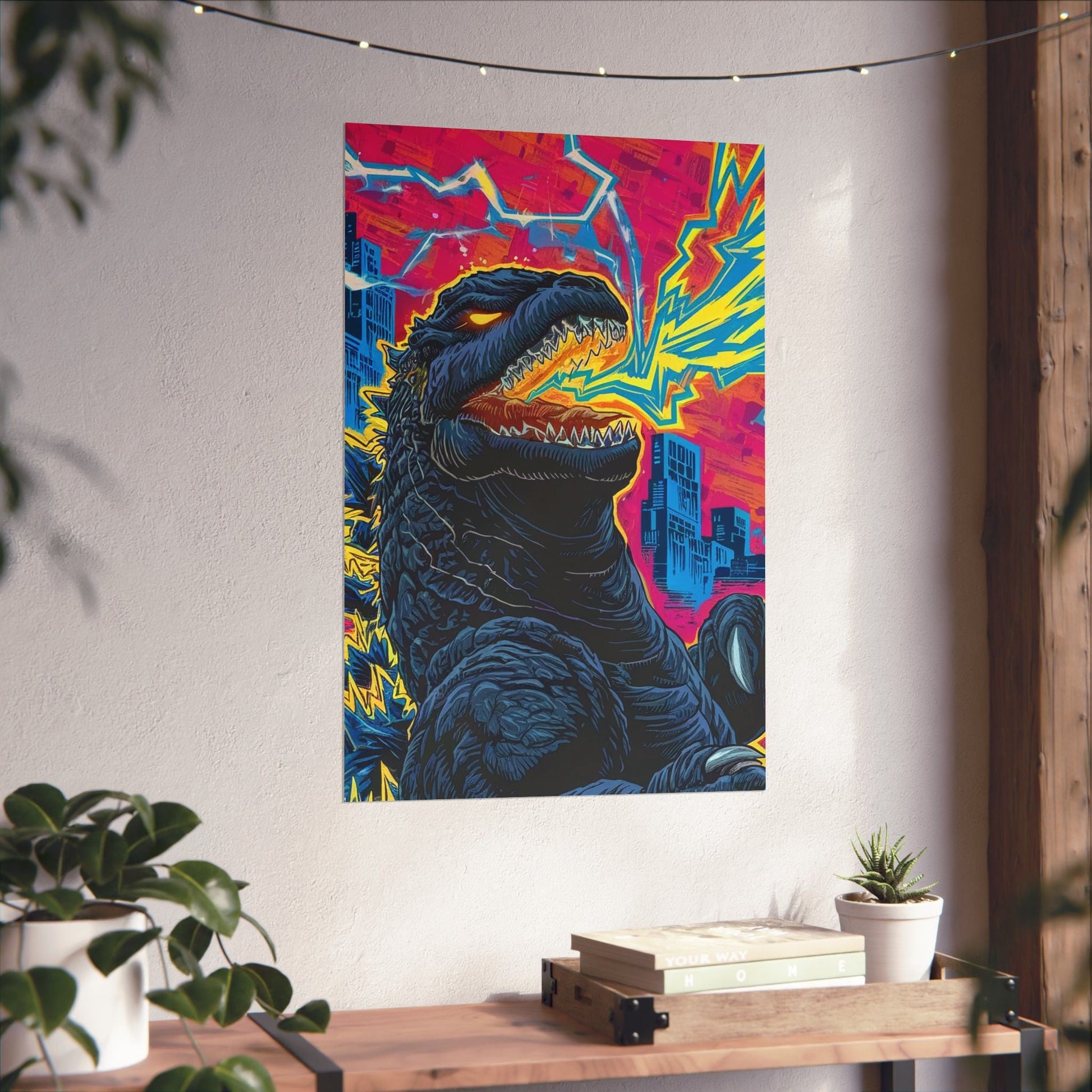 Poster - Godzilla Poster | Wall Art | Horror, Comics | Psychedelic from Crypto Zoo Tees
