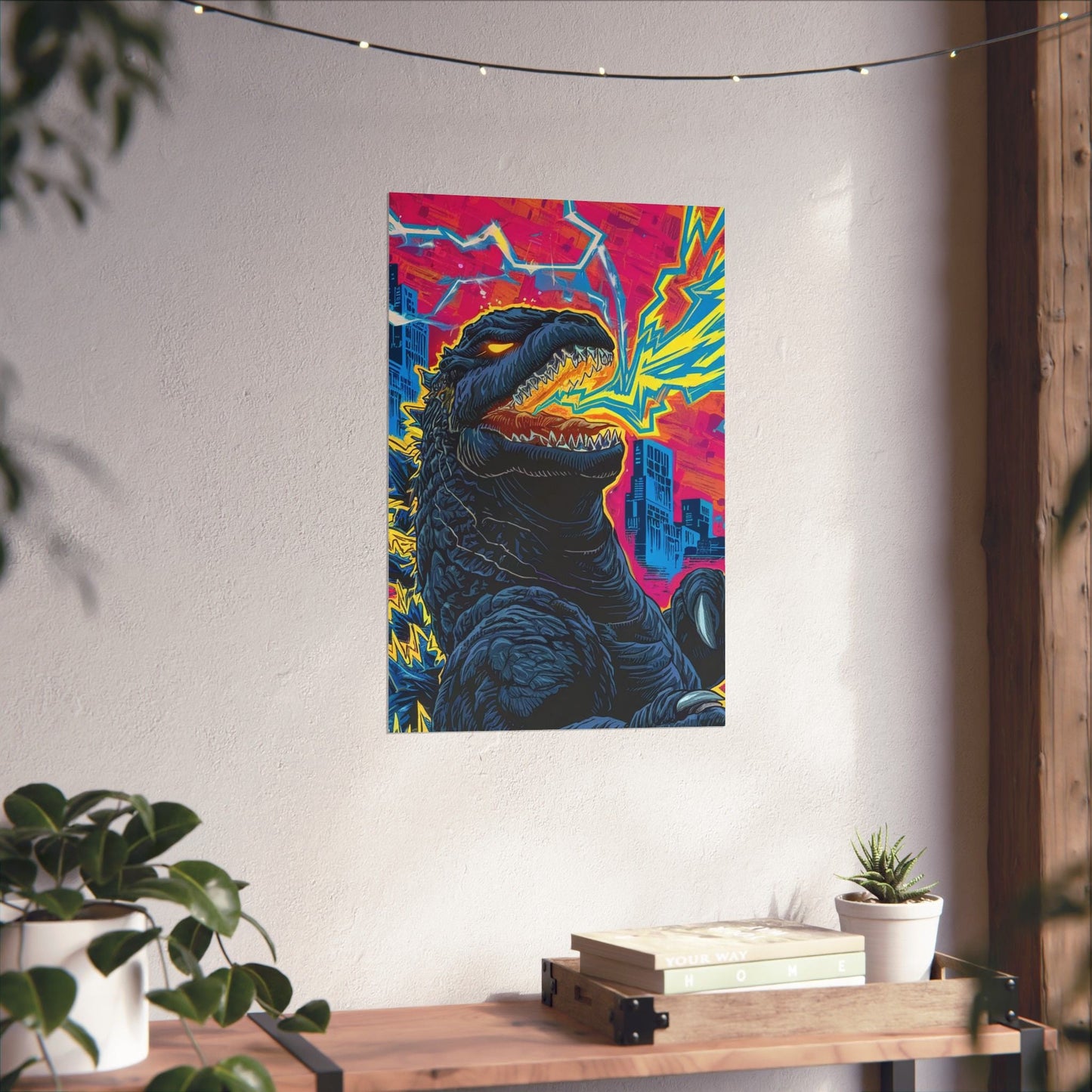 Poster - Godzilla Poster | Wall Art | Horror, Comics | Psychedelic from Crypto Zoo Tees