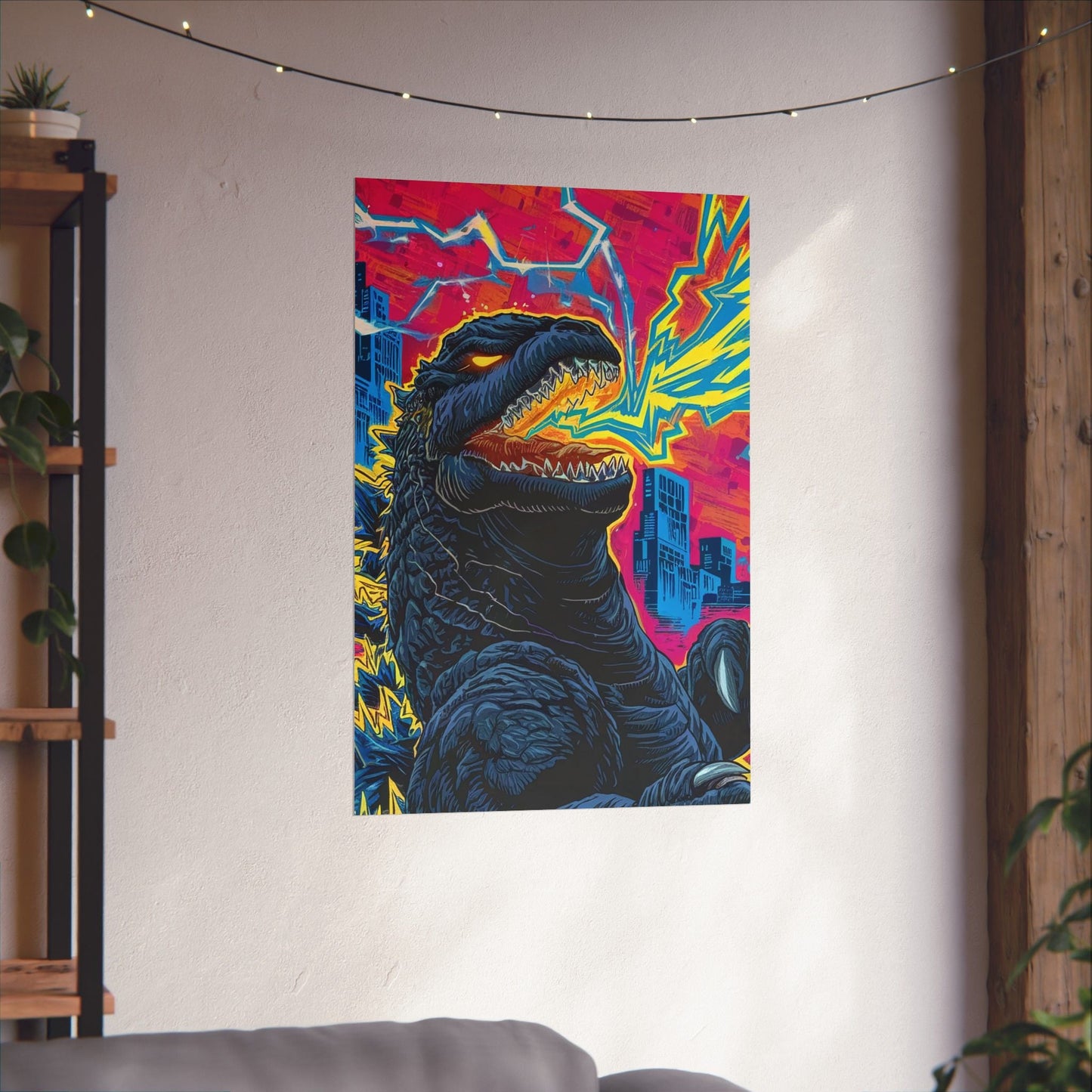 Poster - Godzilla Poster | Wall Art | Horror, Comics | Psychedelic from Crypto Zoo Tees