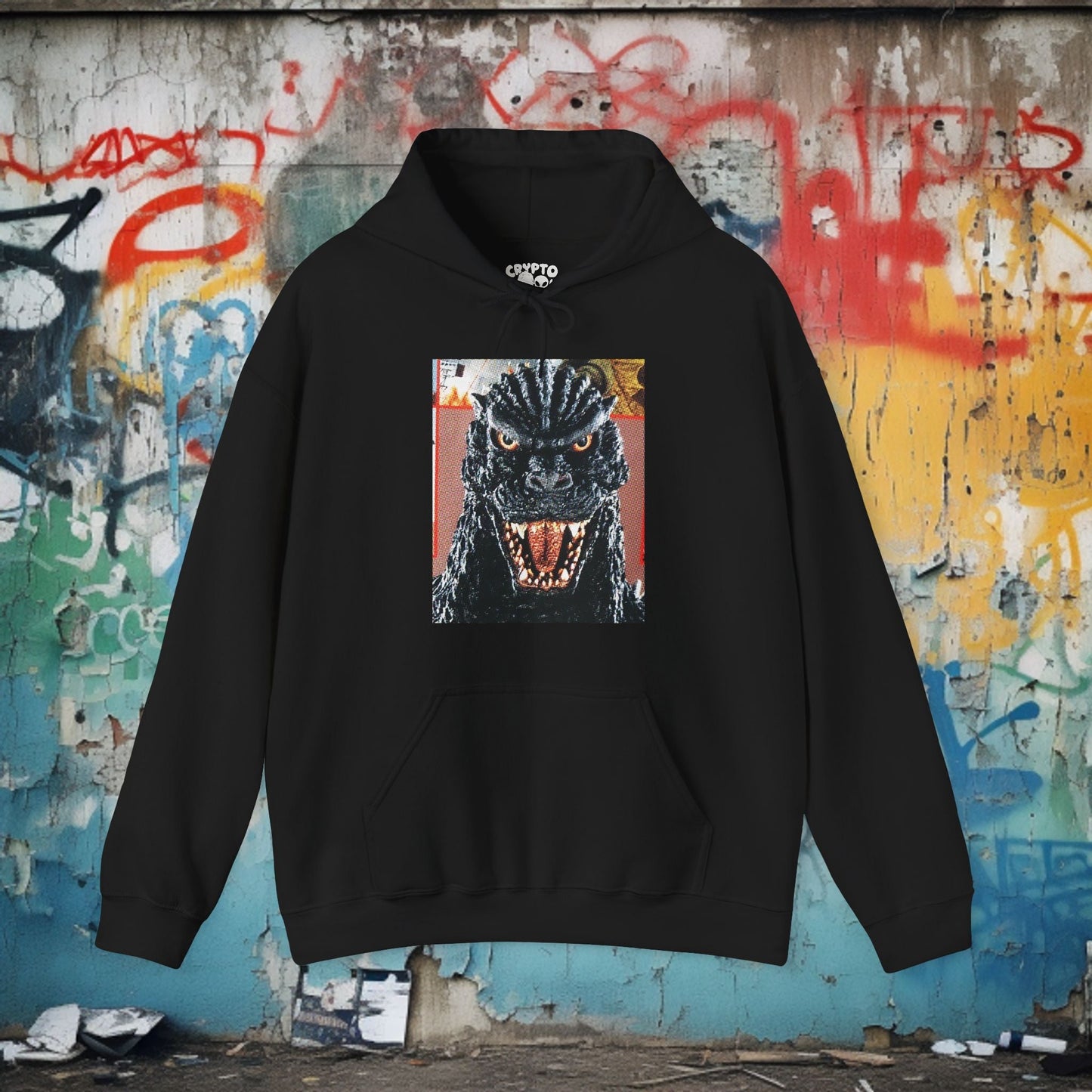 Hoodie - Godzilla Single Sided Hoodie from Crypto Zoo Tees