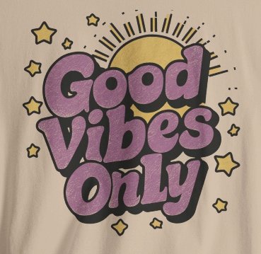 T-Shirt - Good Vibes Only Retro Tee | Bella + Canvas Unisex T-shirt from Crypto Zoo Tees