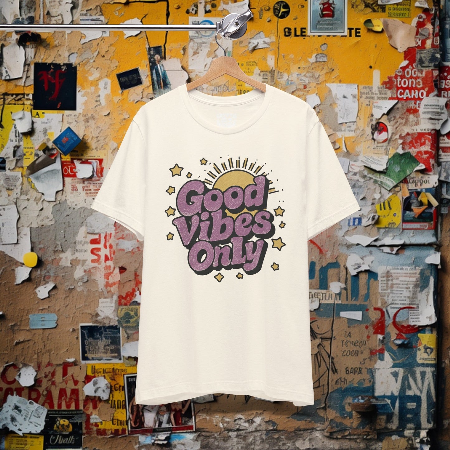 T-Shirt - Good Vibes Only Retro Tee | Bella + Canvas Unisex T-shirt from Crypto Zoo Tees