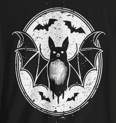 T-Shirt - Goth Bat Logo Seal Tee | Bella + Canvas Unisex T-shirt from Crypto Zoo Tees