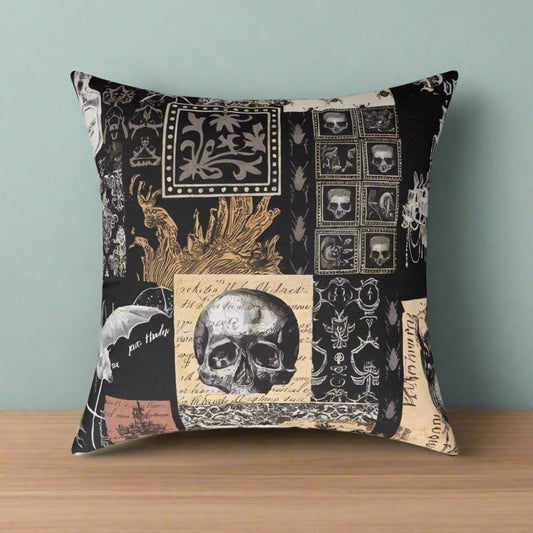 Home Decor - Gothic Collage | Home Decor | Spun Polyester Pillow | Pillow Included! from Crypto Zoo Tees