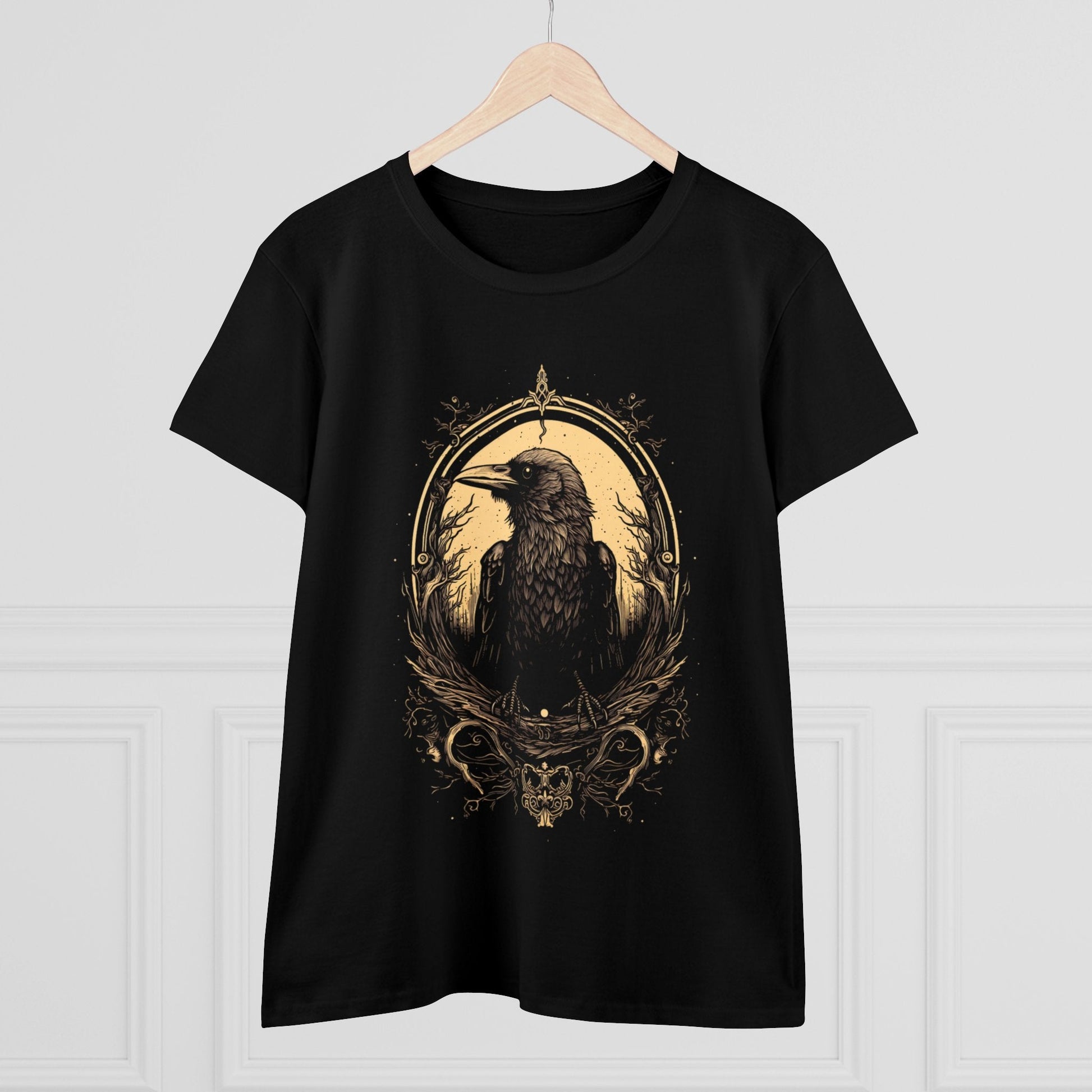 T-Shirt - Gothic Crow | Women's T-Shirt | Cotton Ladies Tee from Crypto Zoo Tees