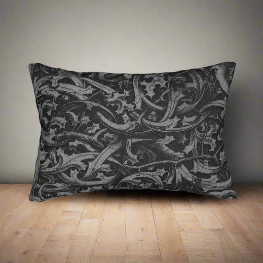 Home Decor - GOTHIC FILIGREE PILLOW | Goth Home Decor | Decorative Throw | Spun Polyester Lumbar Pillow | Pillow Included! from Crypto Zoo Tees