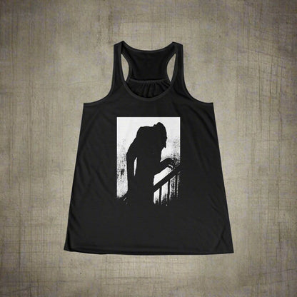 Tank Top - Gothic Nosferatu Vampire | Ladies Racerback Tank Top from Crypto Zoo Tees