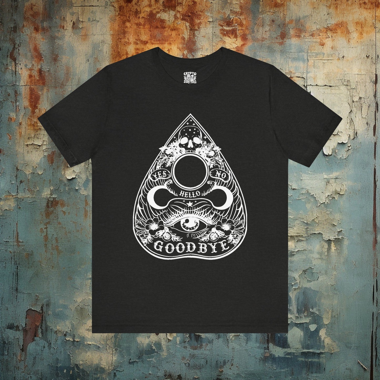 T-Shirt - Gothic Ouija Planchet | Horror | Paranormal | Bella + Canvas Unisex T-shirt from Crypto Zoo Tees