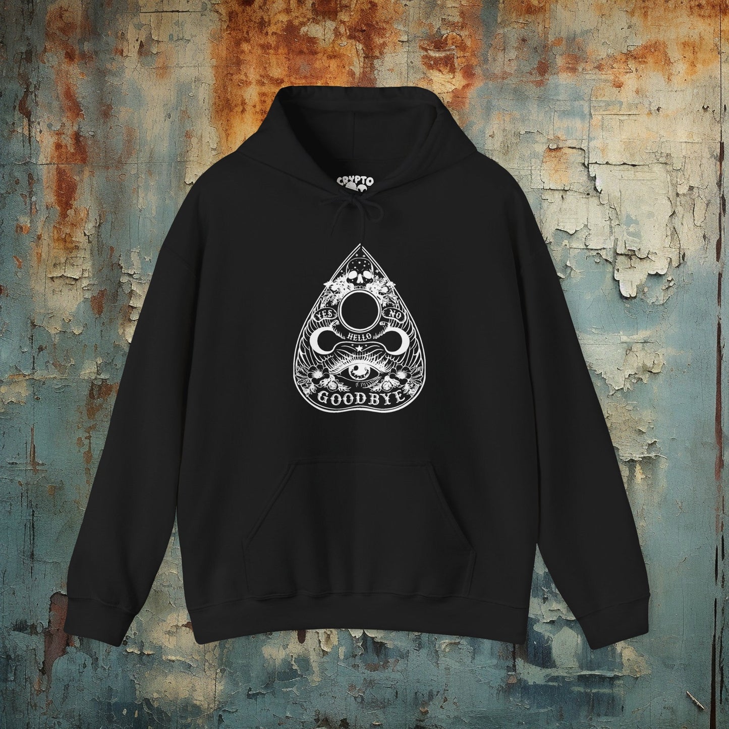 Hoodie - Gothic Ouija Planchet | Horror | Paranormal | Hoodie | Hooded Sweatshirt from Crypto Zoo Tees