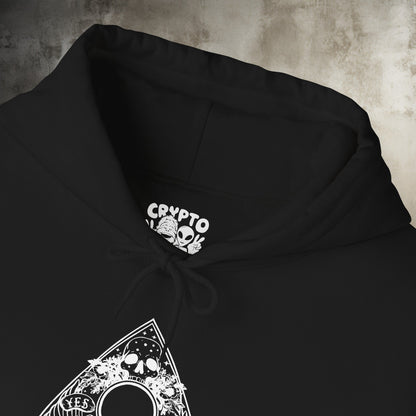 Hoodie - Gothic Ouija Planchet | Horror | Paranormal | Hoodie | Hooded Sweatshirt from Crypto Zoo Tees