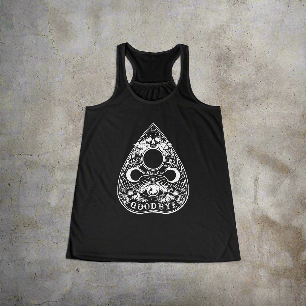 Tank Top - Gothic Ouija Planchet | Horror | Paranormal | Ladies Racerback Tank Top from Crypto Zoo Tees