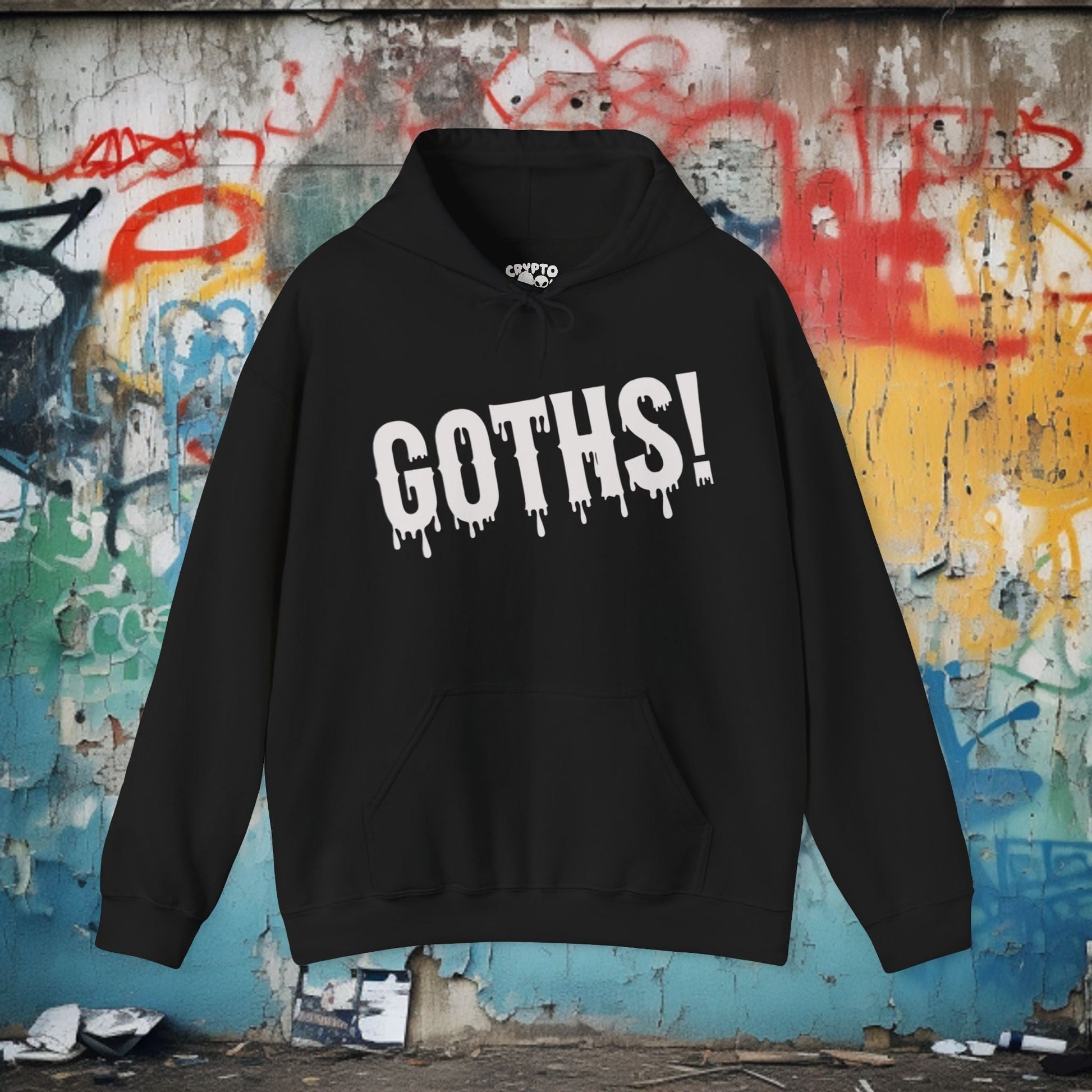 Hoodie - Goths! | Hoodie | Hooded Sweatshirt from Crypto Zoo Tees