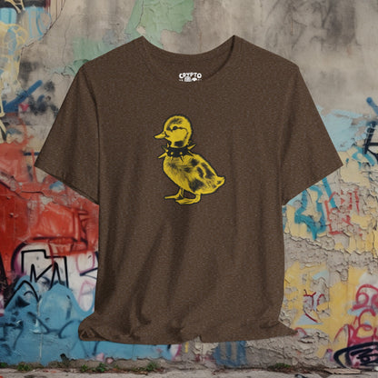 T-Shirt - Grande Punk Baby Duck in Spiked Collar Funny Animal Tee | Bella + Canvas Unisex T-shirt from Crypto Zoo Tees