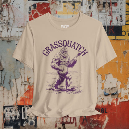 T-Shirt - Grassquatch Bigfoot Banjo Tee | Unisex T-shirt | Cryptids, Music | Funny, Bluegrass from Crypto Zoo Tees