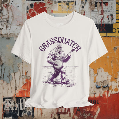 T-Shirt - Grassquatch Bigfoot Banjo Tee | Unisex T-shirt | Cryptids, Music | Funny, Bluegrass from Crypto Zoo Tees