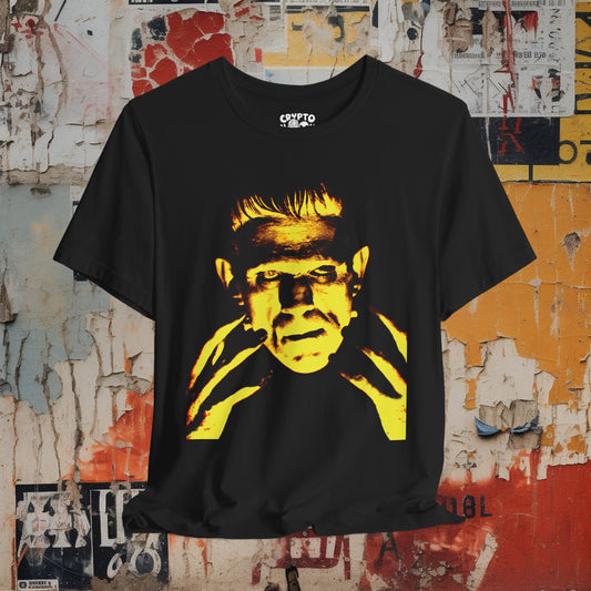 T - Shirt - Green Frankenstein | Horror | Movies and TV | Bella + Canvas Unisex T - shirt from Crypto Zoo Tees