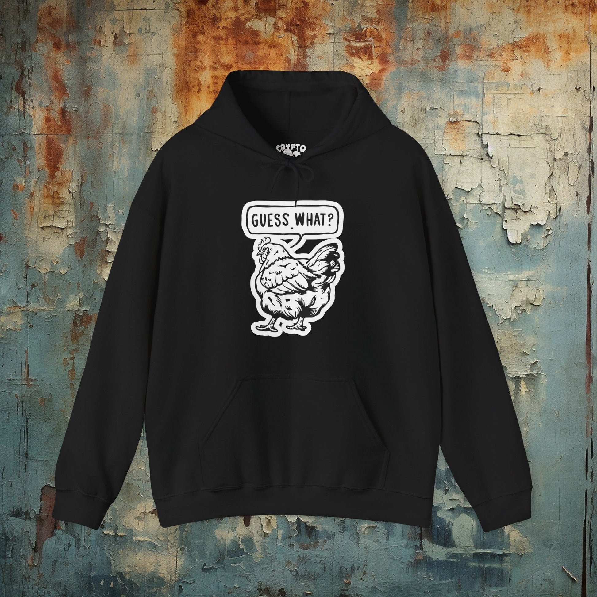 Hoodie - Guess What Chicken Butt | Hoodie | Hooded Sweatshirt from Crypto Zoo Tees