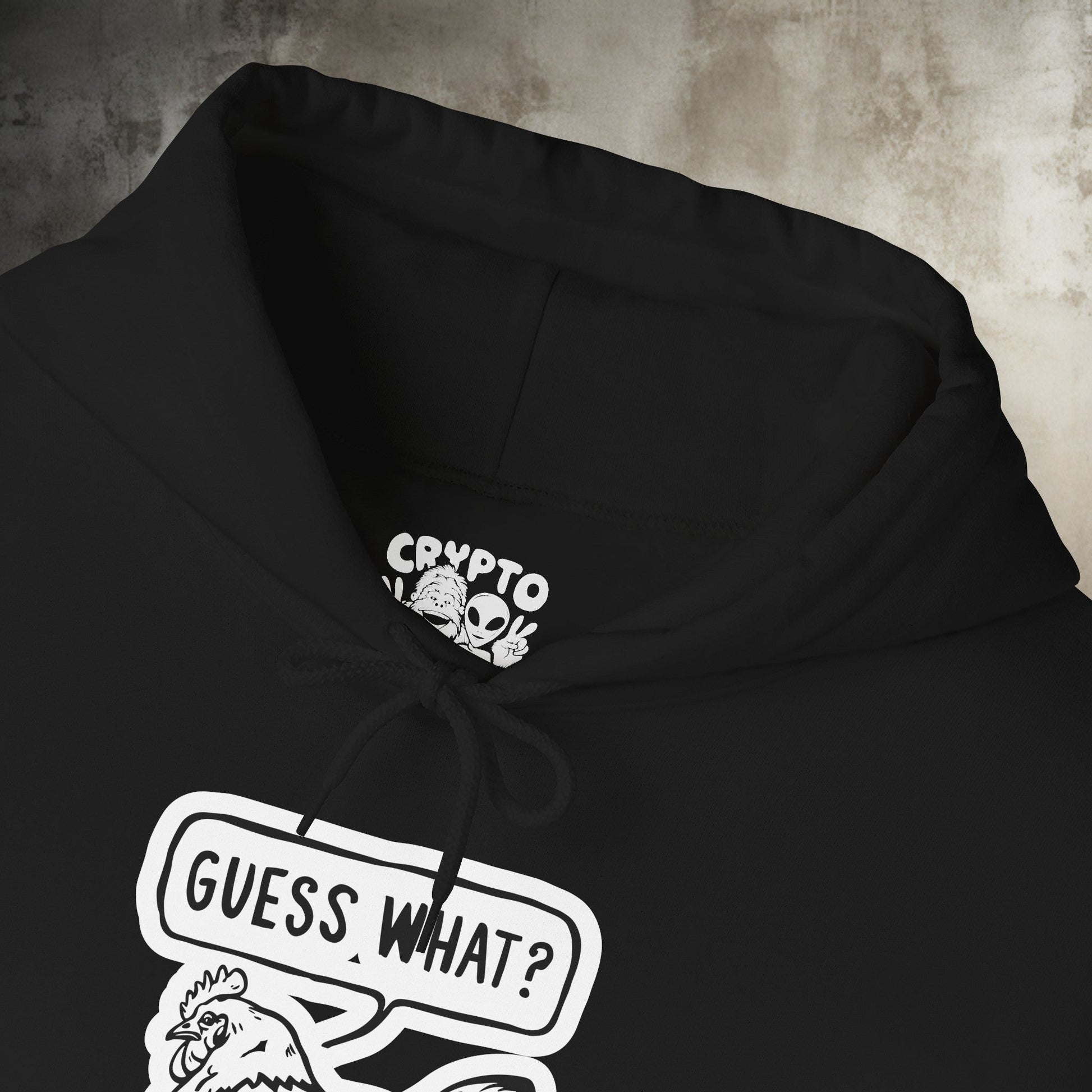 Hoodie - Guess What Chicken Butt | Hoodie | Hooded Sweatshirt from Crypto Zoo Tees