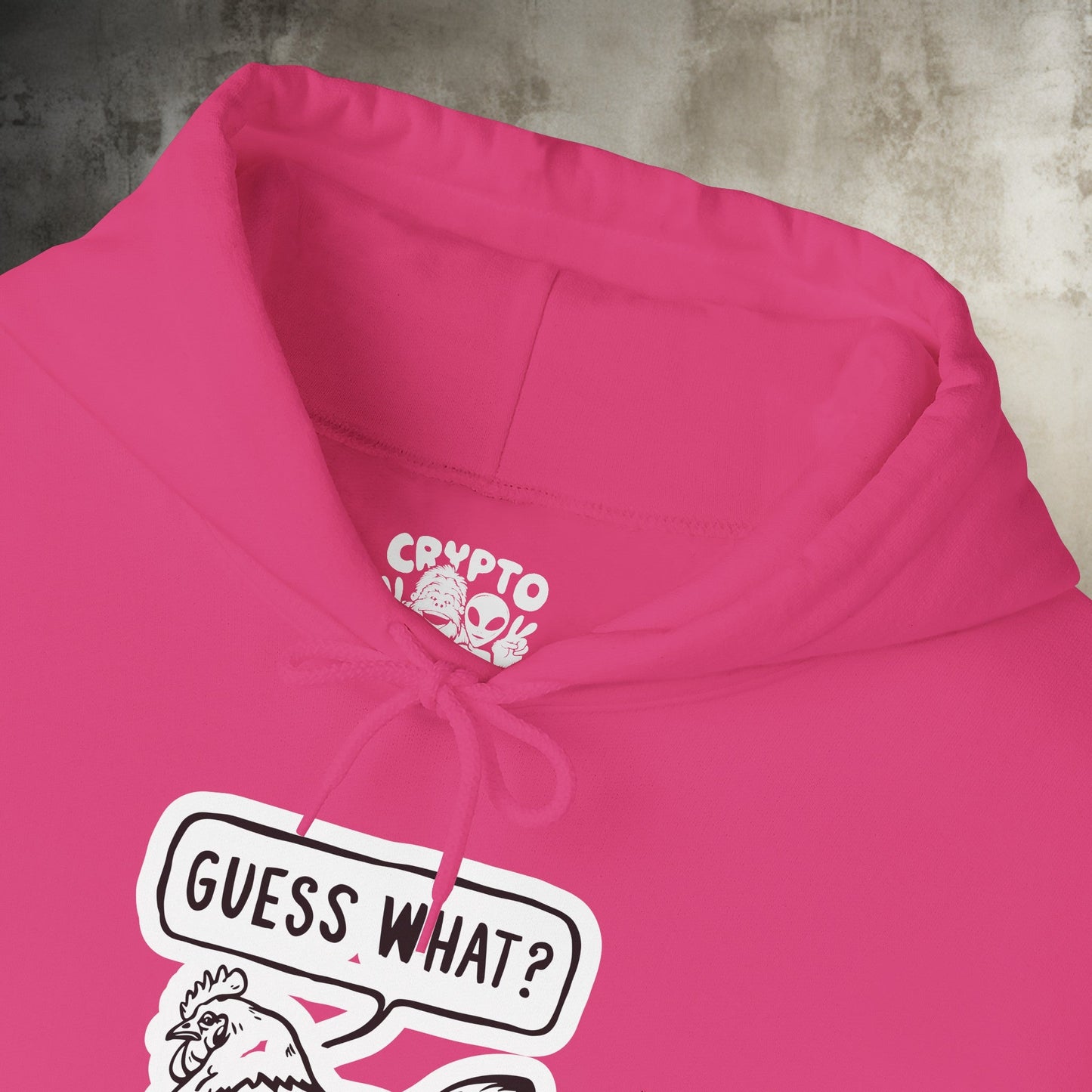 Hoodie - Guess What Chicken Butt | Hoodie | Hooded Sweatshirt from Crypto Zoo Tees