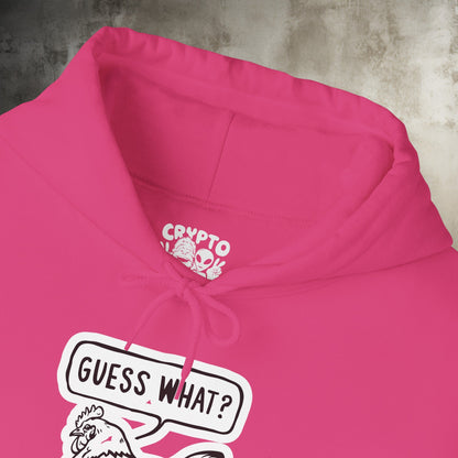 Hoodie - Guess What Chicken Butt | Hoodie | Hooded Sweatshirt from Crypto Zoo Tees