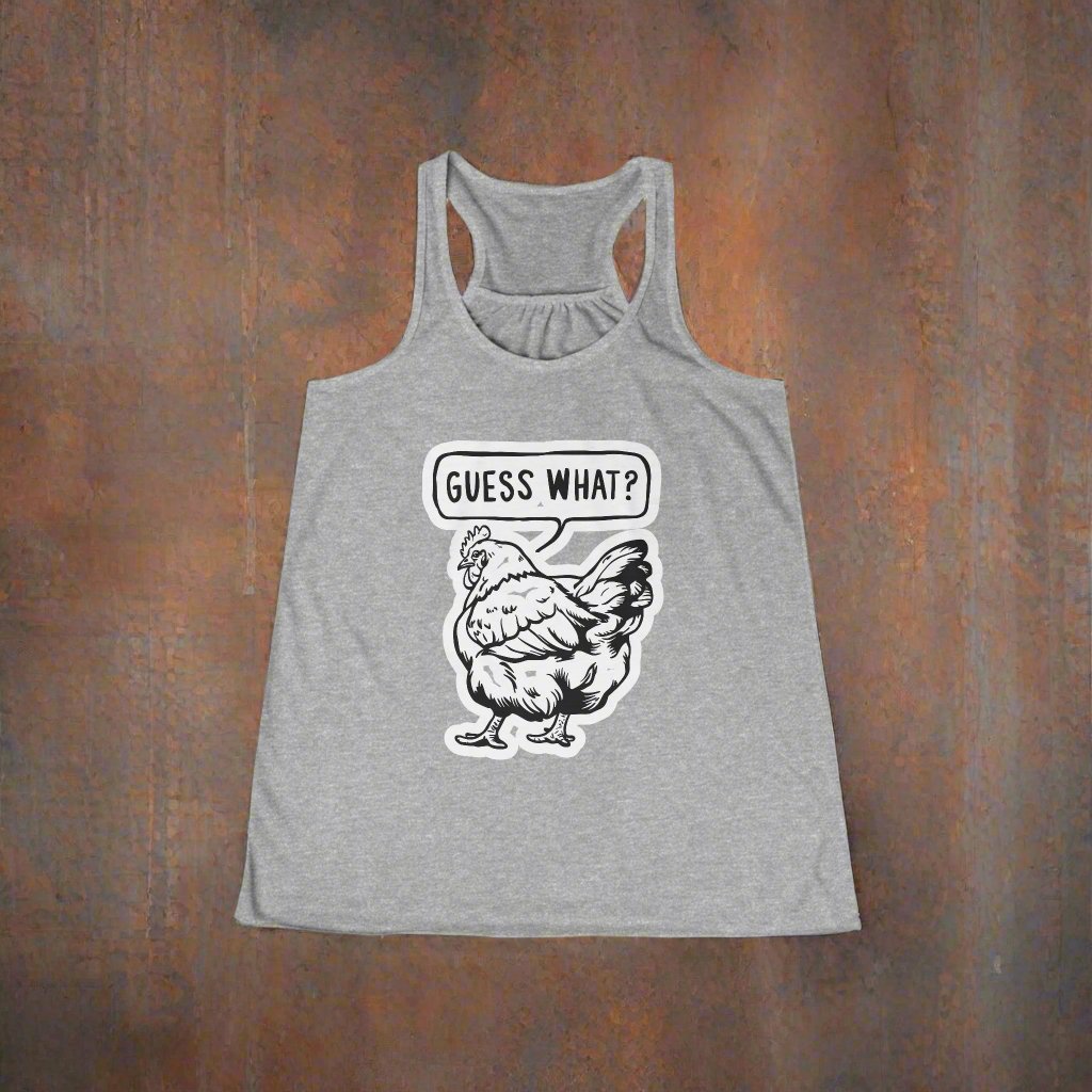 Tank Top - Guess What Chicken Butt | Ladies Racerback Tank Top from Crypto Zoo Tees